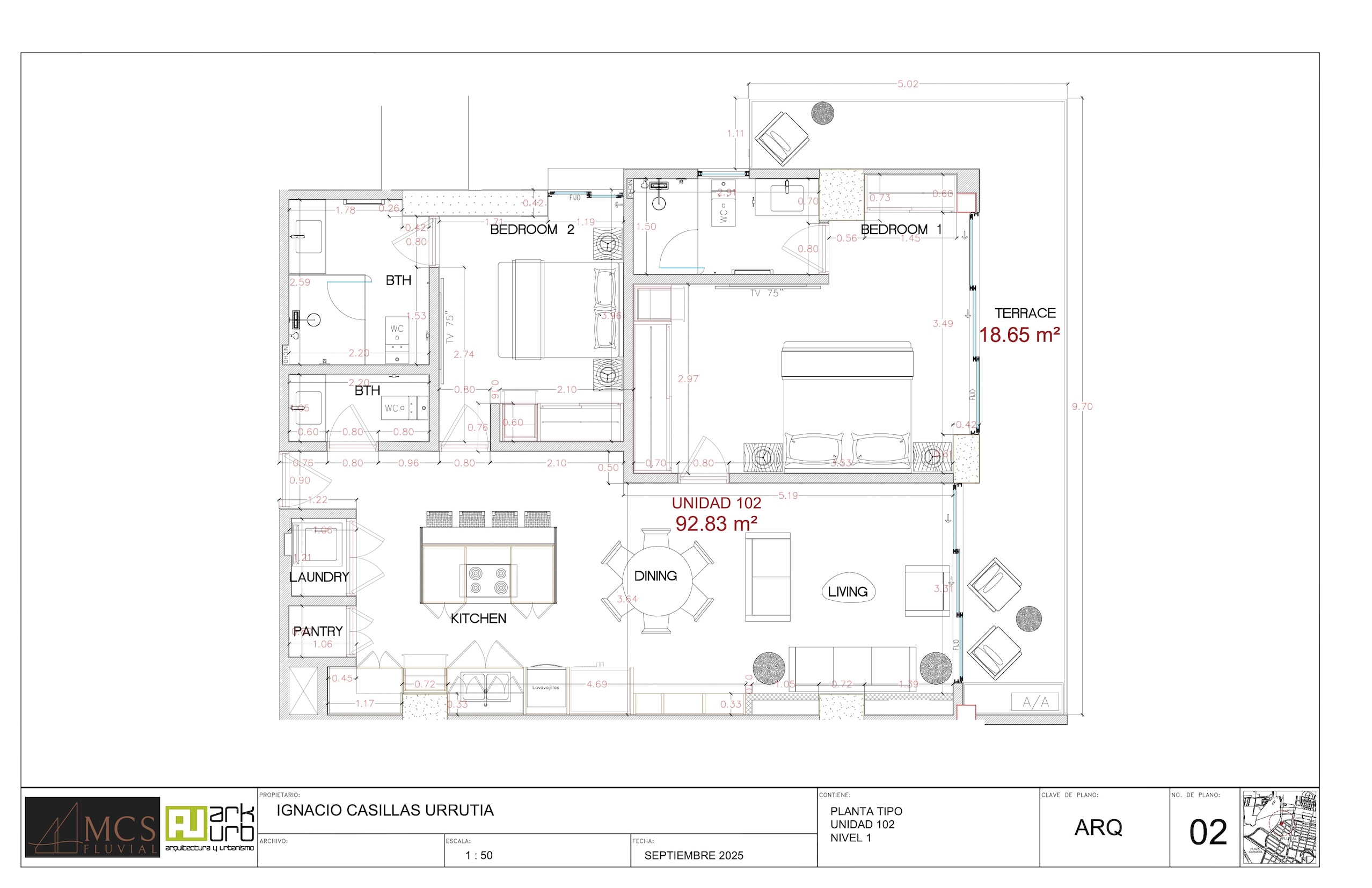 Planos Departamento 102 - MCS Fluvial
