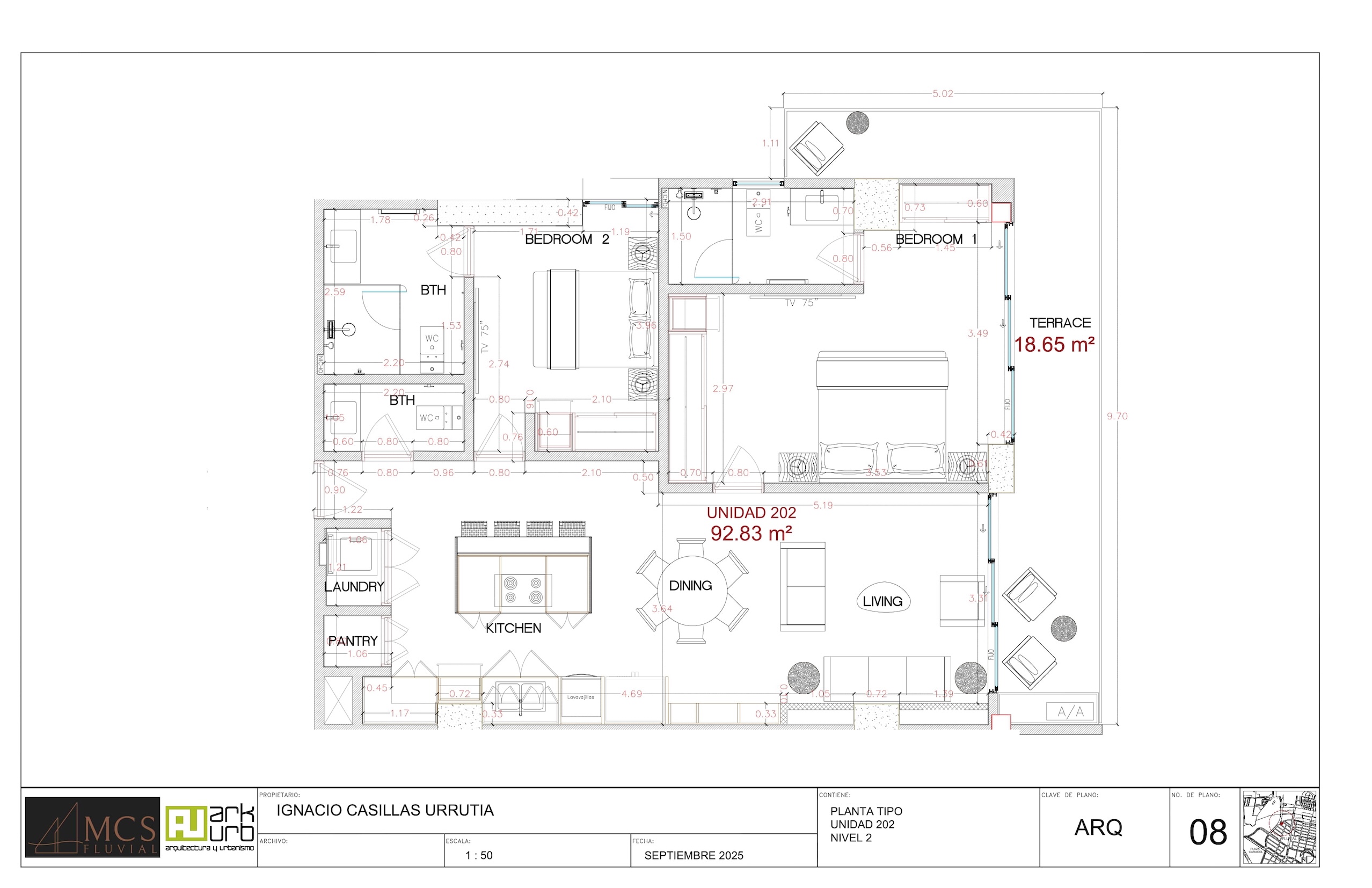 Planos Departamento 202 - MCS Fluvial