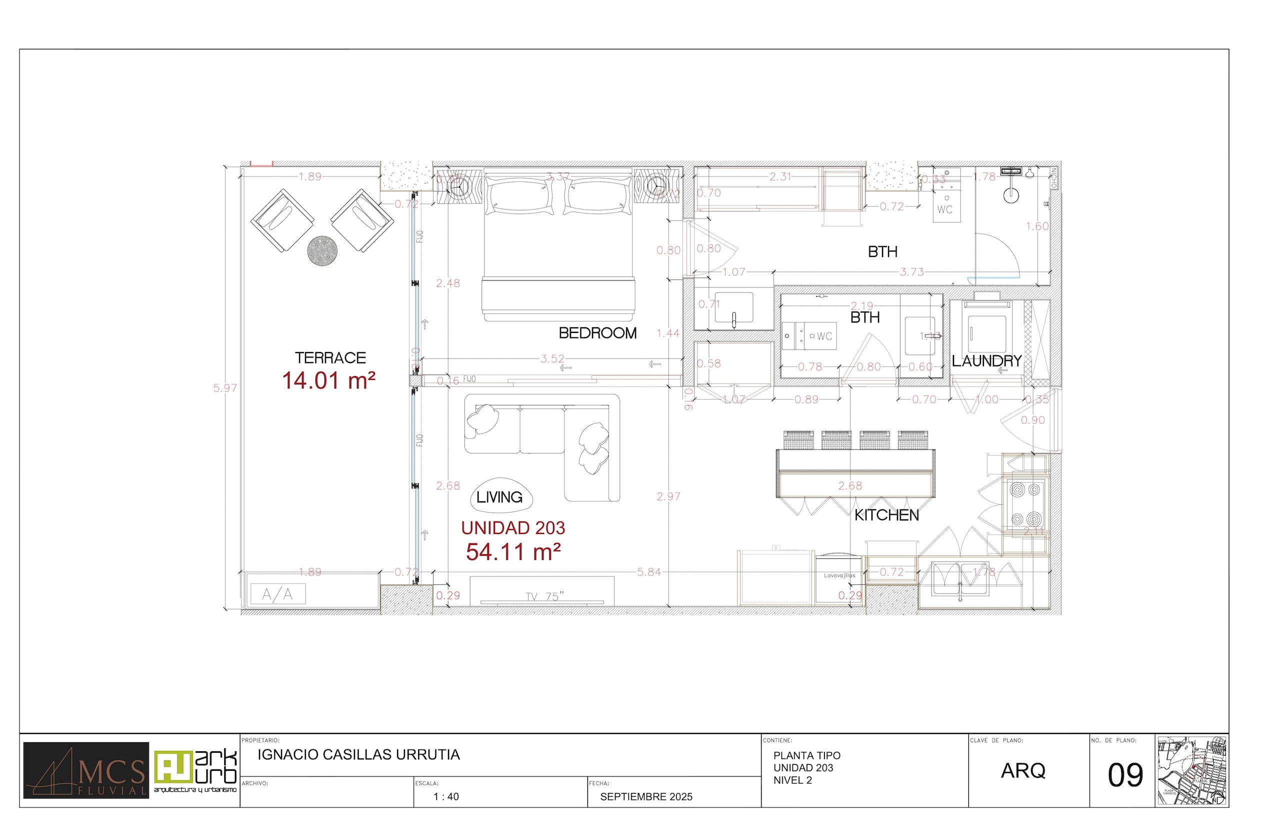 Planos Departamento 203 - MCS Fluvial