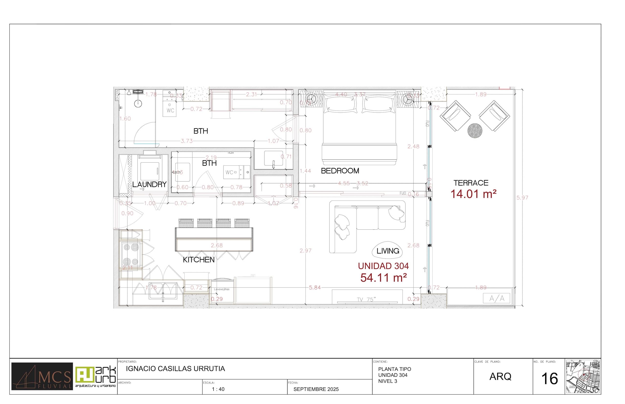 Blueprints Apartment 304 - MCS Fluvial