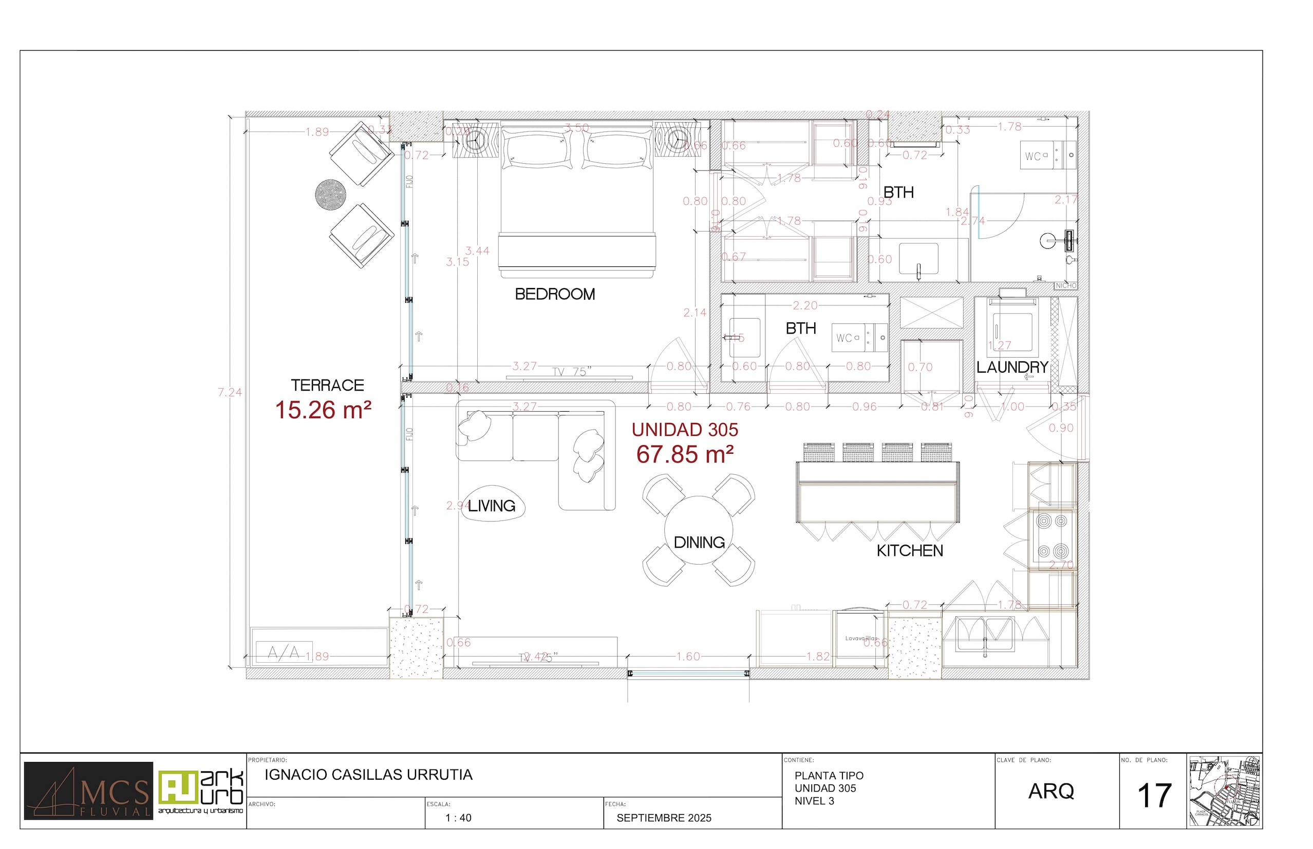 Blueprints Apartment 305 - MCS Fluvial