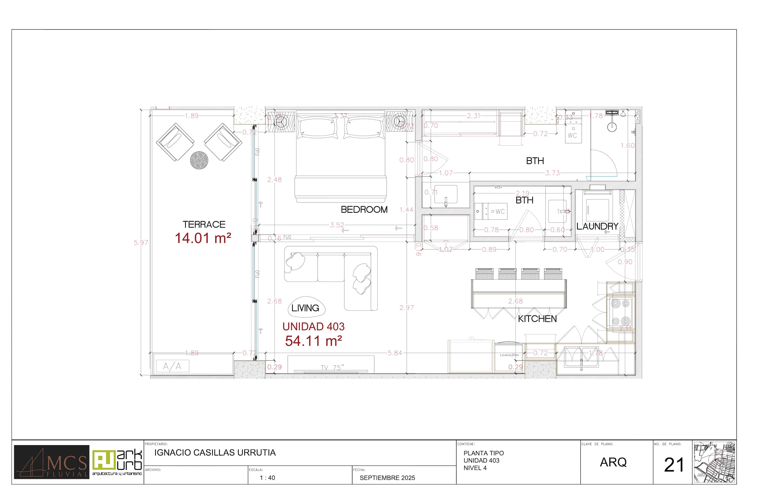 Planos Departamento 403 - MCS Fluvial