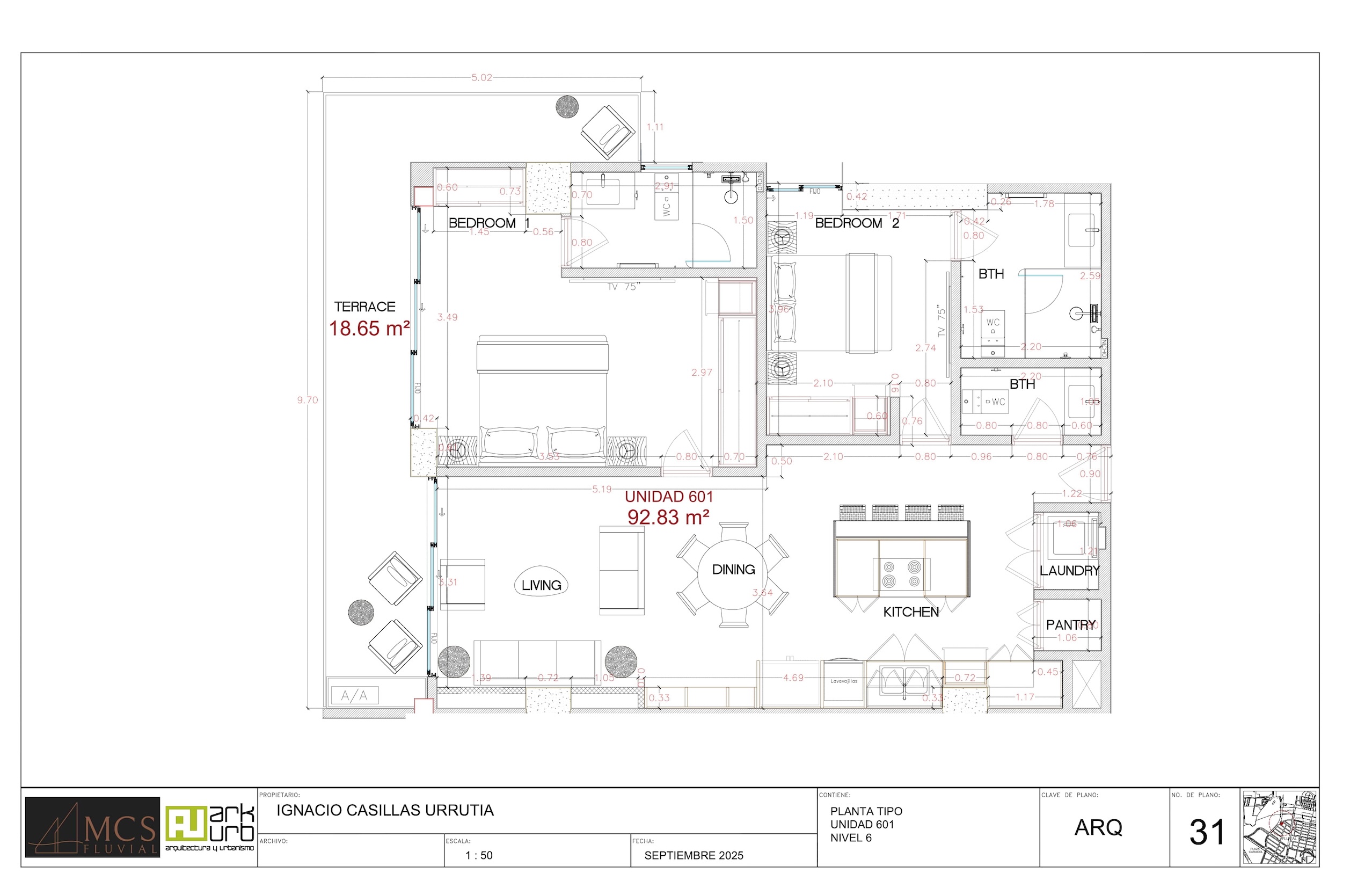 Planos Departamento 601 - MCS Fluvial