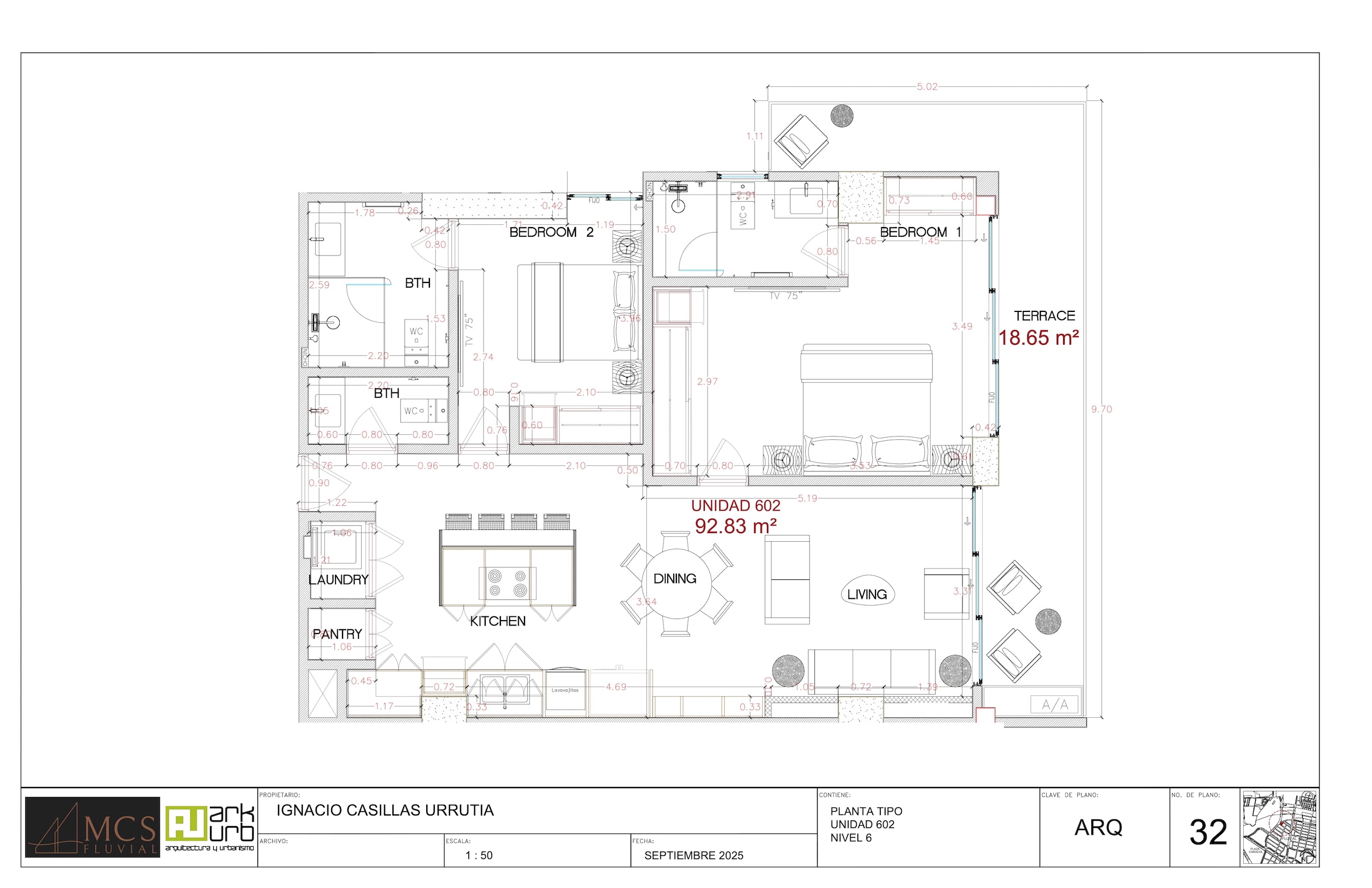 Blueprints Apartment 602 - MCS Fluvial