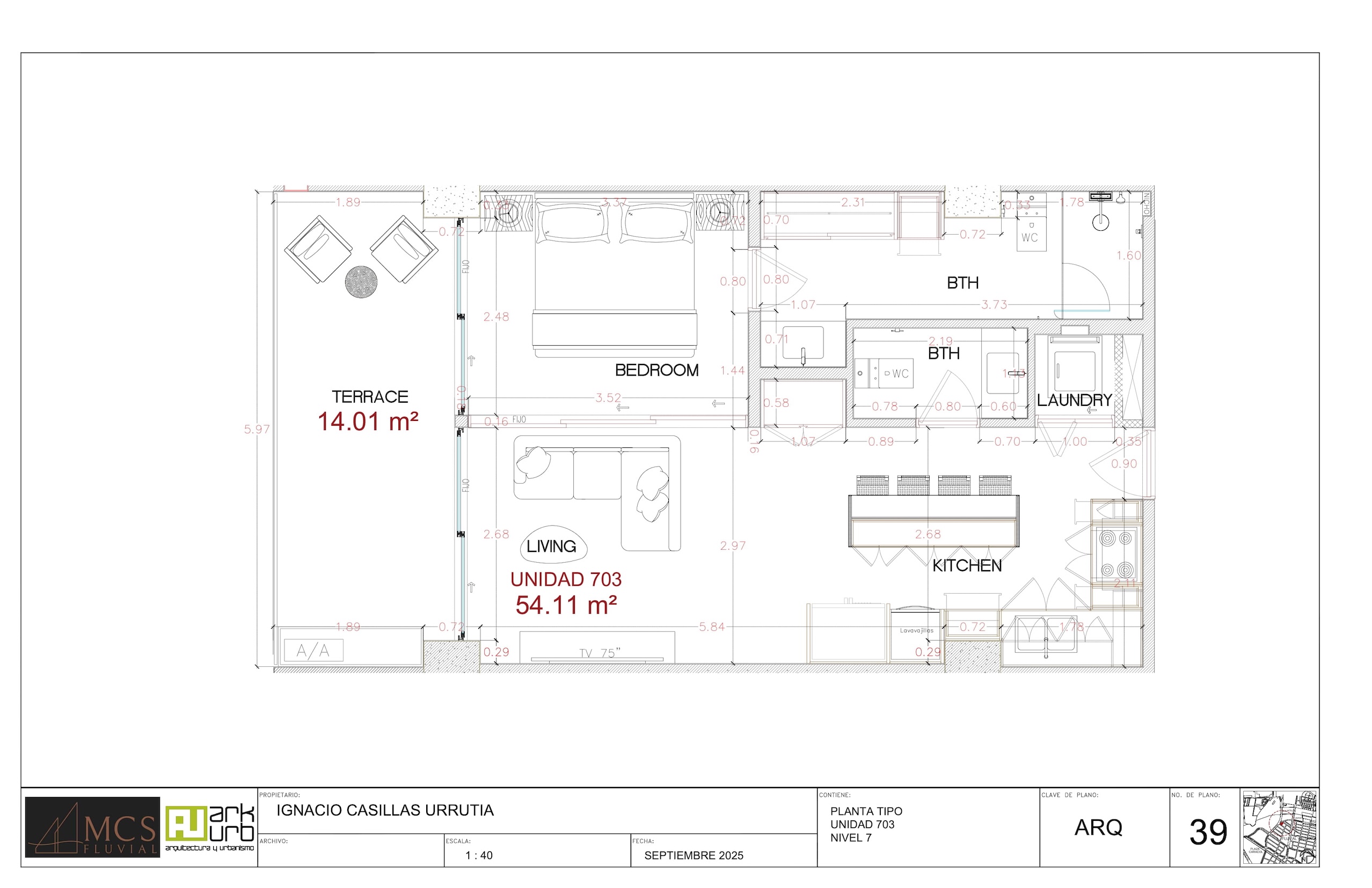 Blueprints Apartment 703 - MCS Fluvial