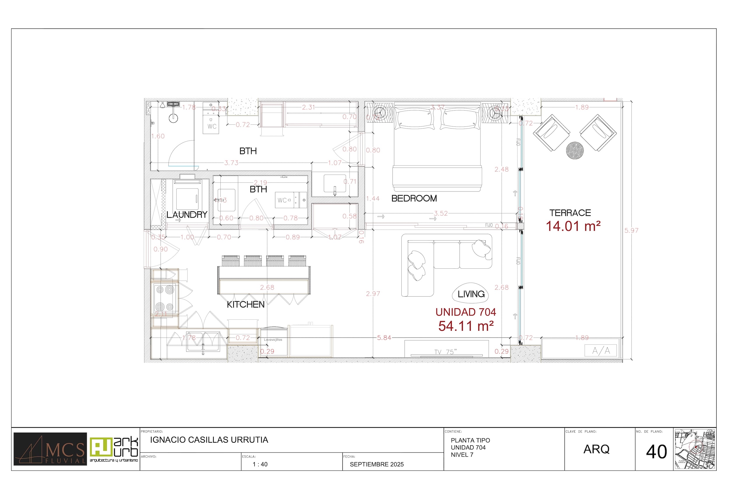 Planos Departamento 704 - MCS Fluvial